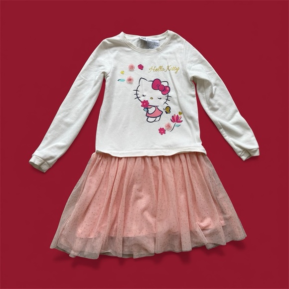 Other - Hello Kitty Long Sleeve Dress with Pink Tulle Skirt